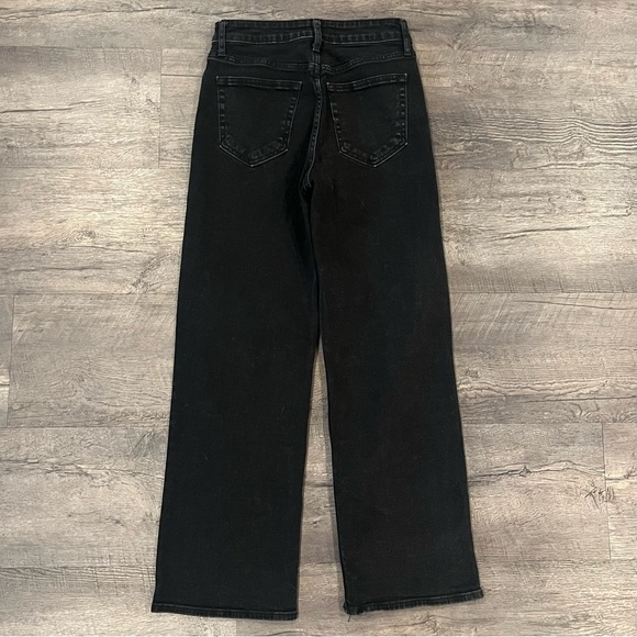 Just Black Denim The Uncut Straight Leg Jeans in Washed Black - Picture 5 of 8
